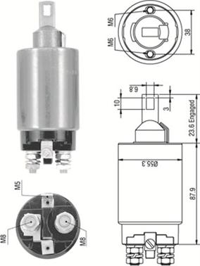 Magneti Marelli 940113050333 - Тяговое реле, стартер avtokuzovplus.com.ua