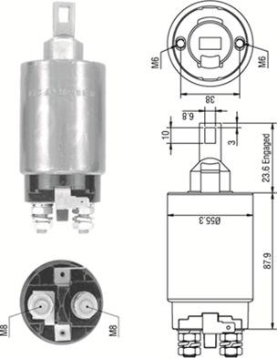 Magneti Marelli 940113050335 - Тягове реле, стартер autocars.com.ua