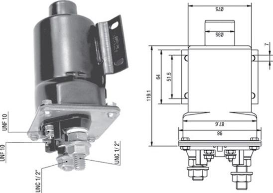 Magneti Marelli 940113050340 - Тягове реле, стартер autocars.com.ua