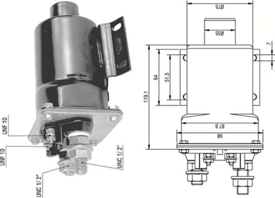 Magneti Marelli 940113050341 - Тягове реле, стартер autocars.com.ua