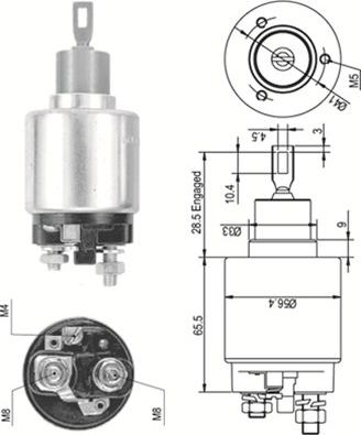 Magneti Marelli 940113050342 - Тягове реле, стартер autocars.com.ua