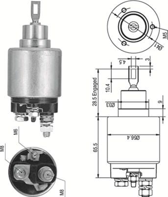 Magneti Marelli 940113050345 - Тягове реле, стартер autocars.com.ua