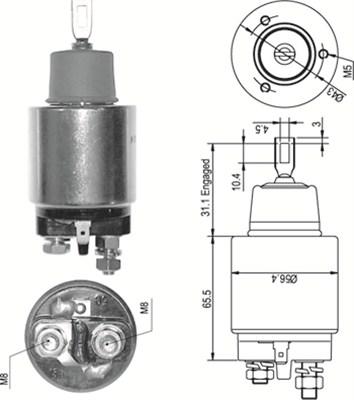 Magneti Marelli 940113050346 - Тягове реле, стартер autocars.com.ua