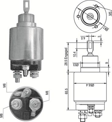 Magneti Marelli 940113050348 - Тяговое реле, стартер avtokuzovplus.com.ua