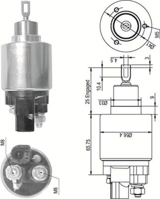 Magneti Marelli 940113050349 - Тяговое реле, стартер avtokuzovplus.com.ua