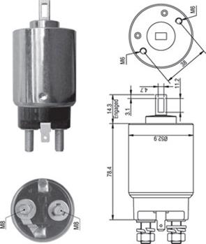 Magneti Marelli 940113050350 - Тяговое реле, стартер avtokuzovplus.com.ua