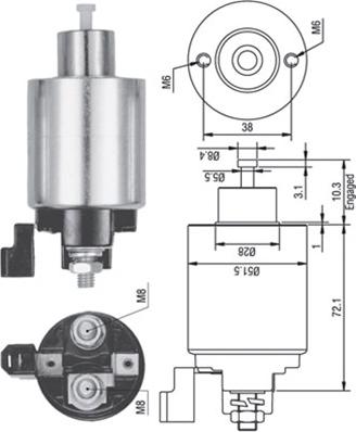 Magneti Marelli 940113050353 - Тягове реле, стартер autocars.com.ua