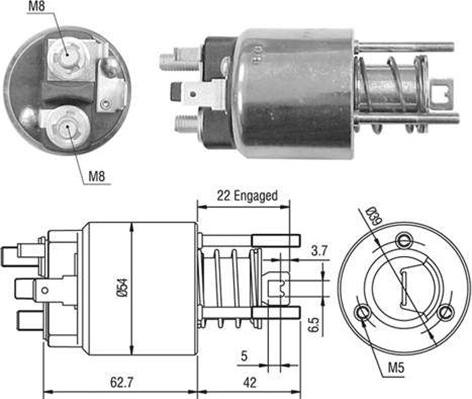 Magneti Marelli 940113050356 - Тягове реле, стартер autocars.com.ua