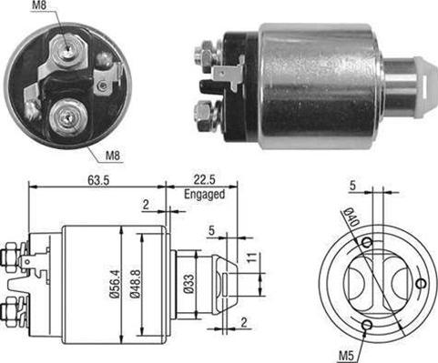 Magneti Marelli 940113050360 - Тягове реле, стартер autocars.com.ua