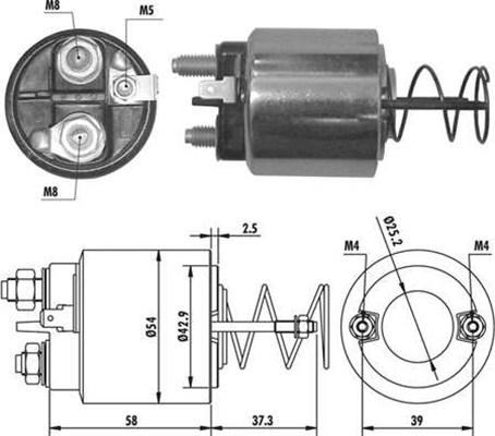 Magneti Marelli 940113050371 - Тяговое реле, стартер avtokuzovplus.com.ua