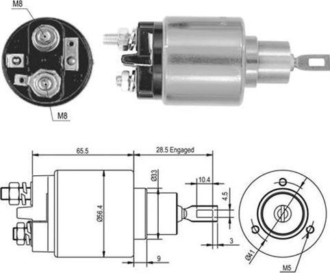 Magneti Marelli 940113050379 - Тяговое реле, стартер avtokuzovplus.com.ua