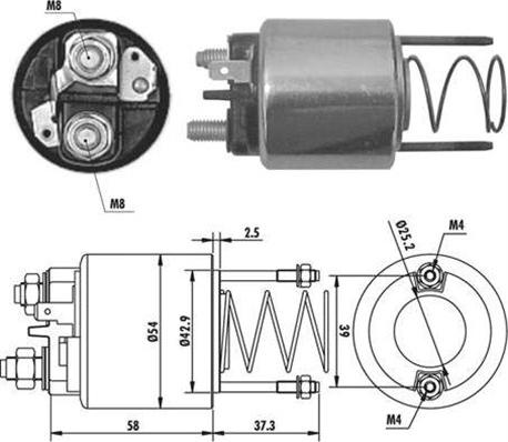 Magneti Marelli 940113050382 - Тягове реле, стартер autocars.com.ua