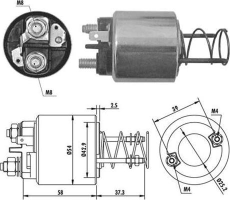 Magneti Marelli 940113050383 - Тяговое реле, стартер avtokuzovplus.com.ua