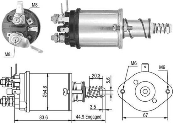 Magneti Marelli 940113050388 - Тяговое реле, стартер avtokuzovplus.com.ua