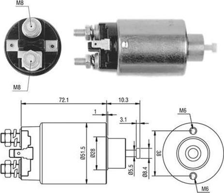 Magneti Marelli 940113050397 - Тягове реле, стартер autocars.com.ua