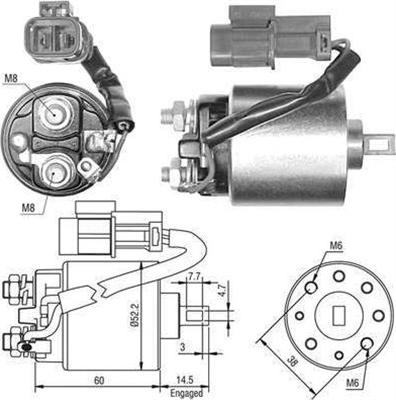 Magneti Marelli 940113050399 - Тягове реле, стартер autocars.com.ua