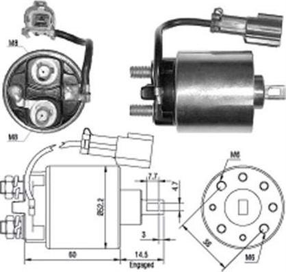 Magneti Marelli 940113050400 - Тягове реле, стартер autocars.com.ua