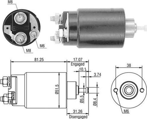 Magneti Marelli 940113050404 - Тяговое реле, стартер avtokuzovplus.com.ua