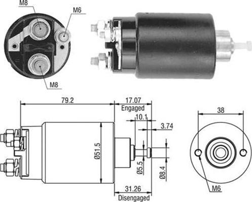 Magneti Marelli 940113050405 - Тяговое реле, стартер avtokuzovplus.com.ua