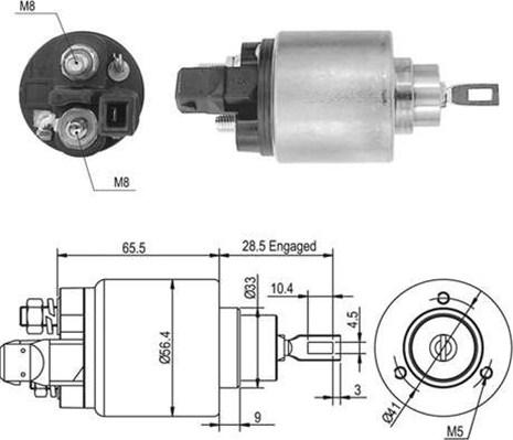 Magneti Marelli 940113050415 - Тягове реле, стартер autocars.com.ua