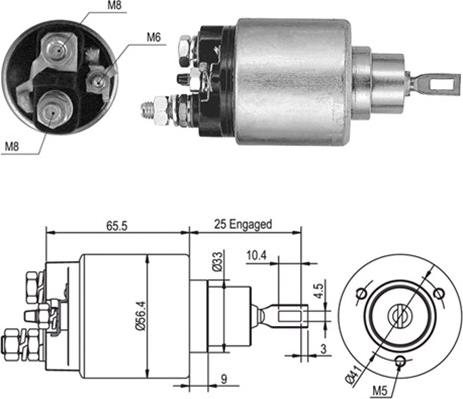 Magneti Marelli 940113050417 - Тягове реле, стартер autocars.com.ua