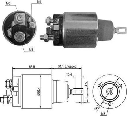 Magneti Marelli 940113050418 - Тяговое реле, стартер avtokuzovplus.com.ua