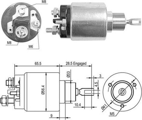 Magneti Marelli 940113050428 - Тяговое реле, стартер avtokuzovplus.com.ua