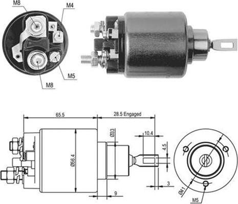 Magneti Marelli 940113050434 - Тяговое реле, стартер avtokuzovplus.com.ua