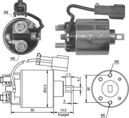 Magneti Marelli 940113050445 - Тяговое реле, стартер avtokuzovplus.com.ua