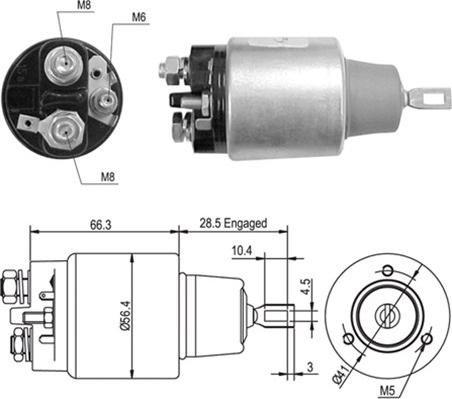 Magneti Marelli 940113050447 - Тяговое реле, стартер avtokuzovplus.com.ua