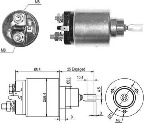 Magneti Marelli 940113050448 - Тяговое реле, стартер avtokuzovplus.com.ua