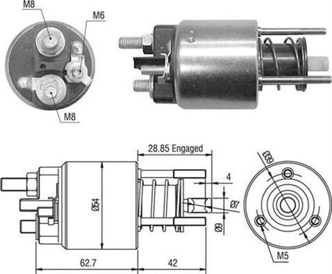 Magneti Marelli 940113050453 - Тяговое реле, стартер avtokuzovplus.com.ua