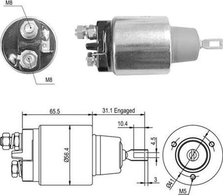 Magneti Marelli 940113050465 - Тягове реле, стартер autocars.com.ua