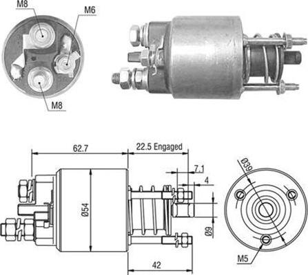 Magneti Marelli 940113050470 - Тяговое реле, стартер avtokuzovplus.com.ua