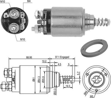 Magneti Marelli 940113050478 - Тяговое реле, стартер avtokuzovplus.com.ua