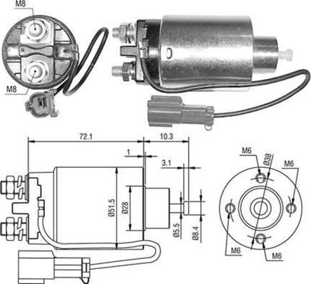 Magneti Marelli 940113050481 - Тяговое реле, стартер avtokuzovplus.com.ua