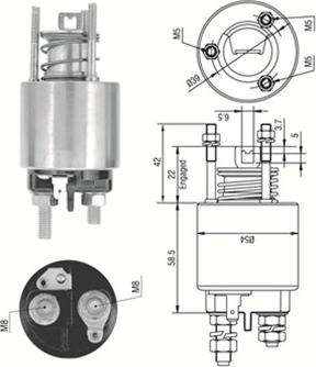 Magneti Marelli 940113050484 - Тяговое реле, стартер autodnr.net