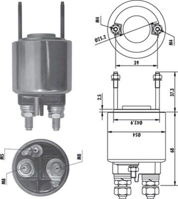 Magneti Marelli 940113050485 - Тягове реле, стартер autocars.com.ua