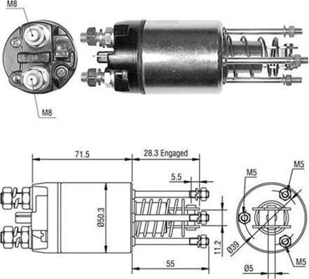 Magneti Marelli 940113050489 - Тягове реле, стартер autocars.com.ua