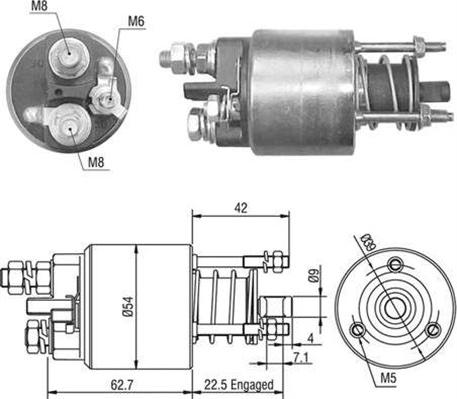 Magneti Marelli 940113050491 - Тягове реле, стартер autocars.com.ua