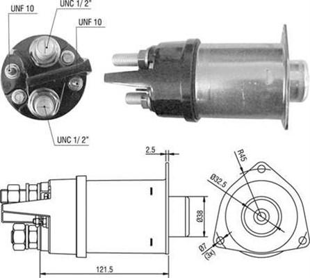 Magneti Marelli 940113050496 - Тягове реле, стартер autocars.com.ua