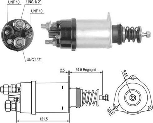 Magneti Marelli 940113050504 - Тяговое реле, стартер avtokuzovplus.com.ua