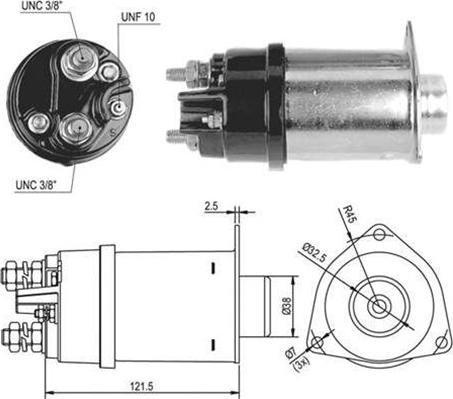 Magneti Marelli 940113050508 - Тягове реле, стартер autocars.com.ua