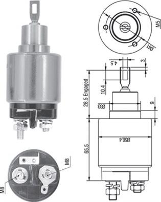 Magneti Marelli 940113050537 - Тягове реле, стартер autocars.com.ua