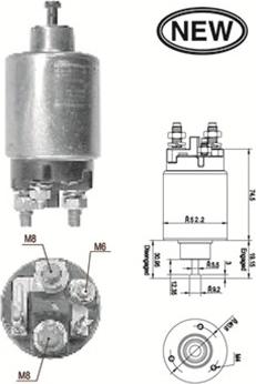 Magneti Marelli 940113050548 - Тягове реле, стартер autocars.com.ua