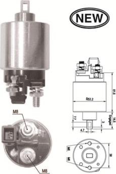 Magneti Marelli 940113050550 - Тягове реле, стартер autocars.com.ua