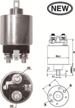 Magneti Marelli 940113050553 - Тягове реле, стартер autocars.com.ua