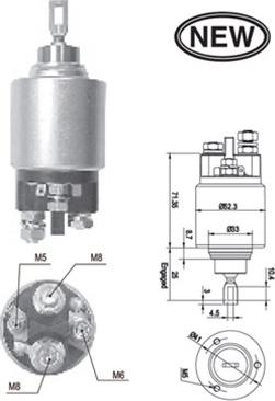 Magneti Marelli 940113050555 - Тягове реле, стартер autocars.com.ua