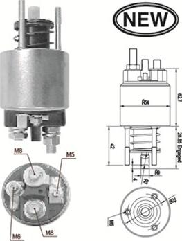 Magneti Marelli 940113050556 - Тягове реле, стартер autocars.com.ua