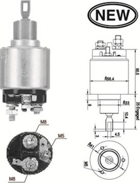 Magneti Marelli 940113050557 - Тяговое реле, стартер avtokuzovplus.com.ua